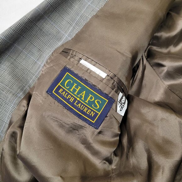 Vintage Chaps Ralph Lauren Mens 44 Two Button Blazer Wool Sport Coat Jacket - Picture 9 of 13